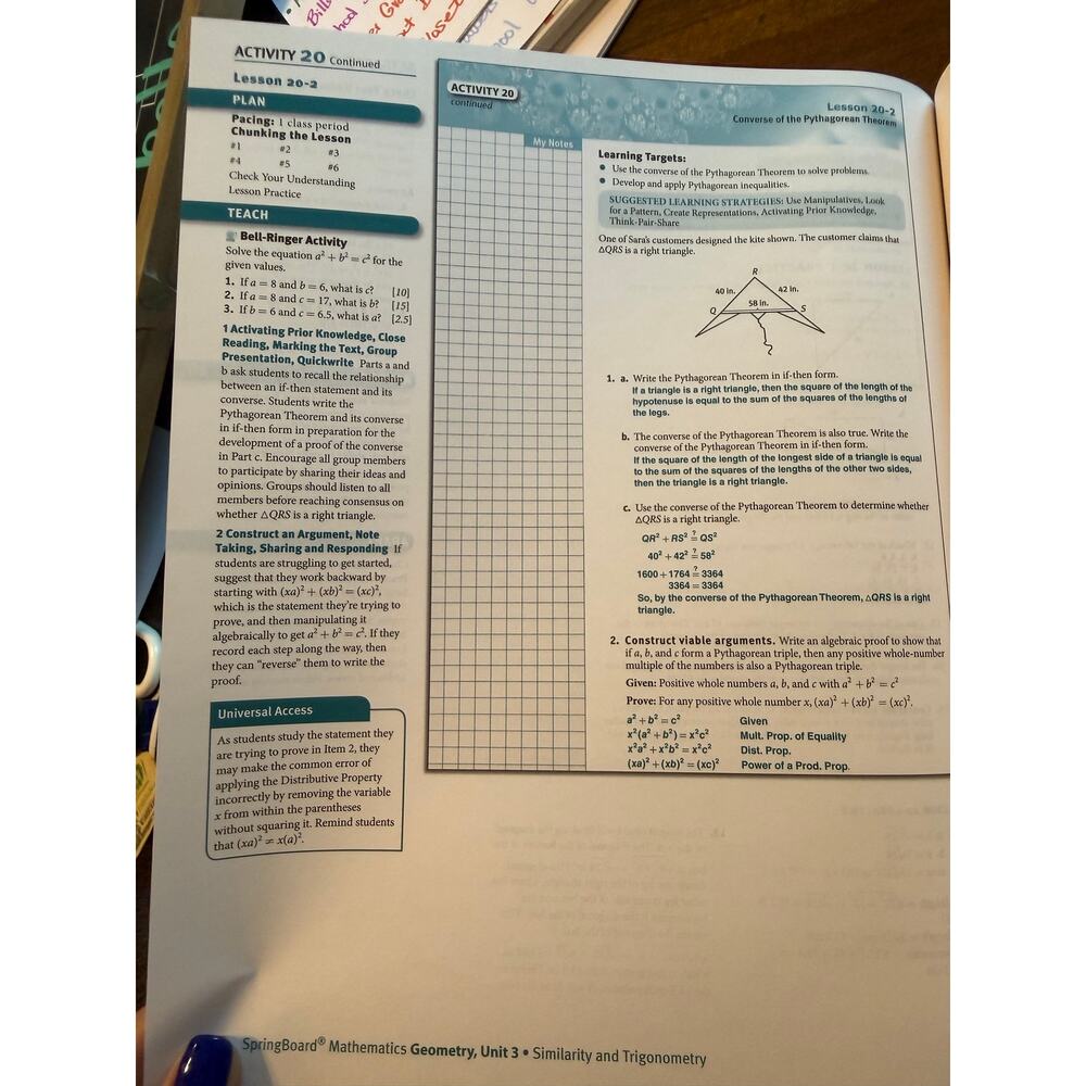 Springboard Geometry Teacher Edition Math Book - Picture 13 of 13